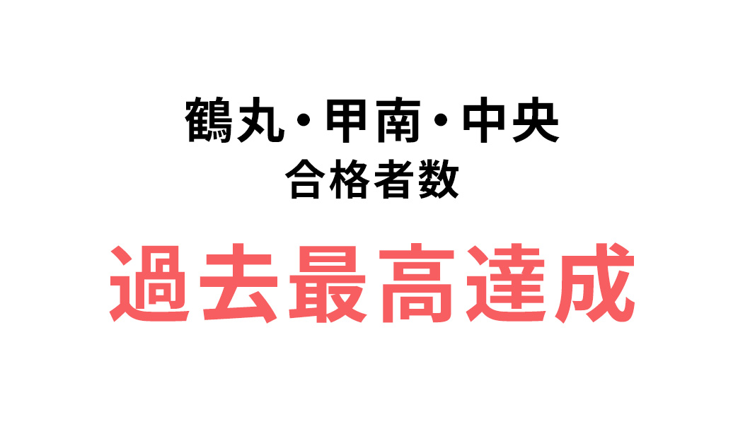 鶴丸・甲南・中央合格者数 過去最高達成