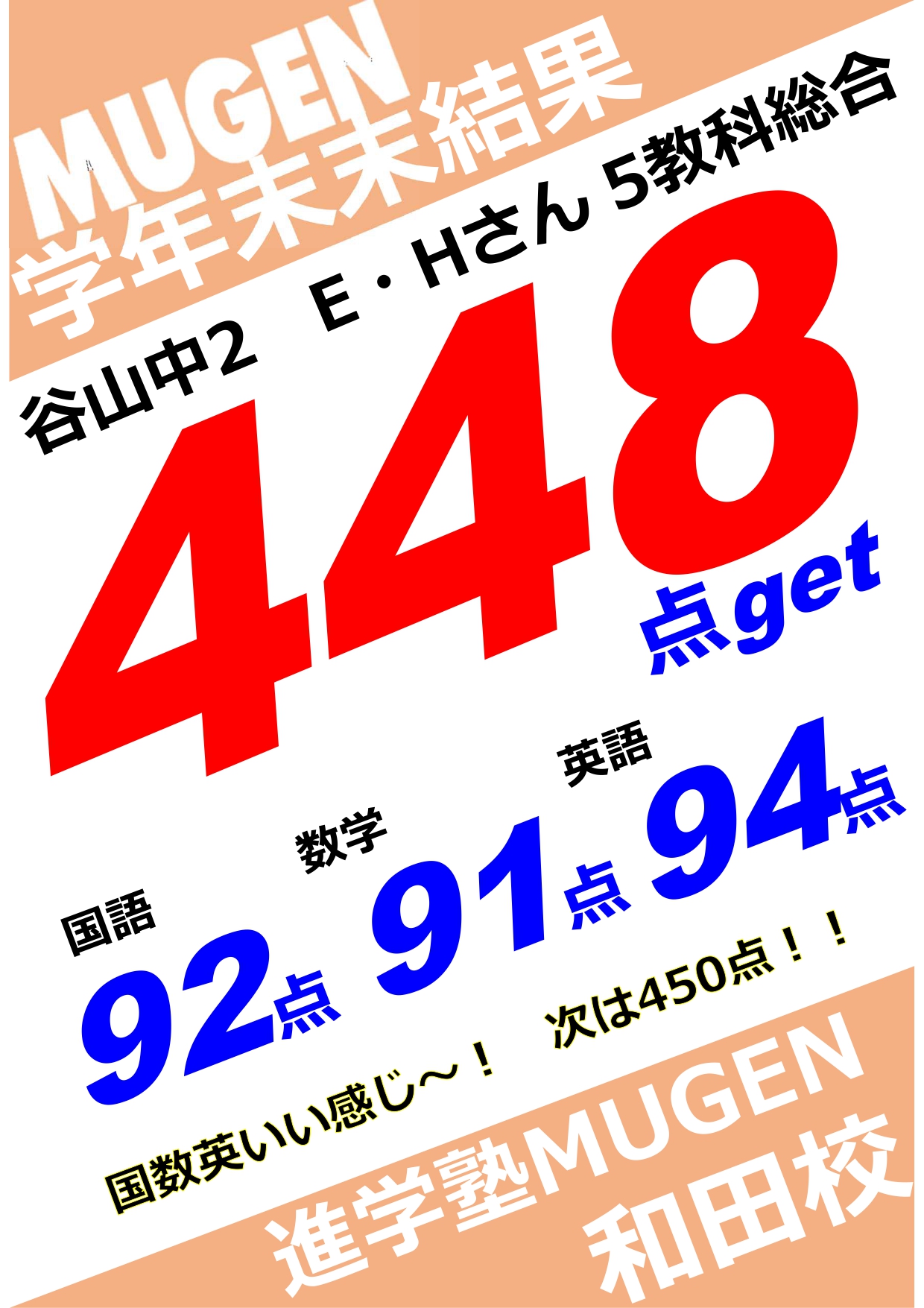 進学塾MUGEN
谷山中
和田中
福平中